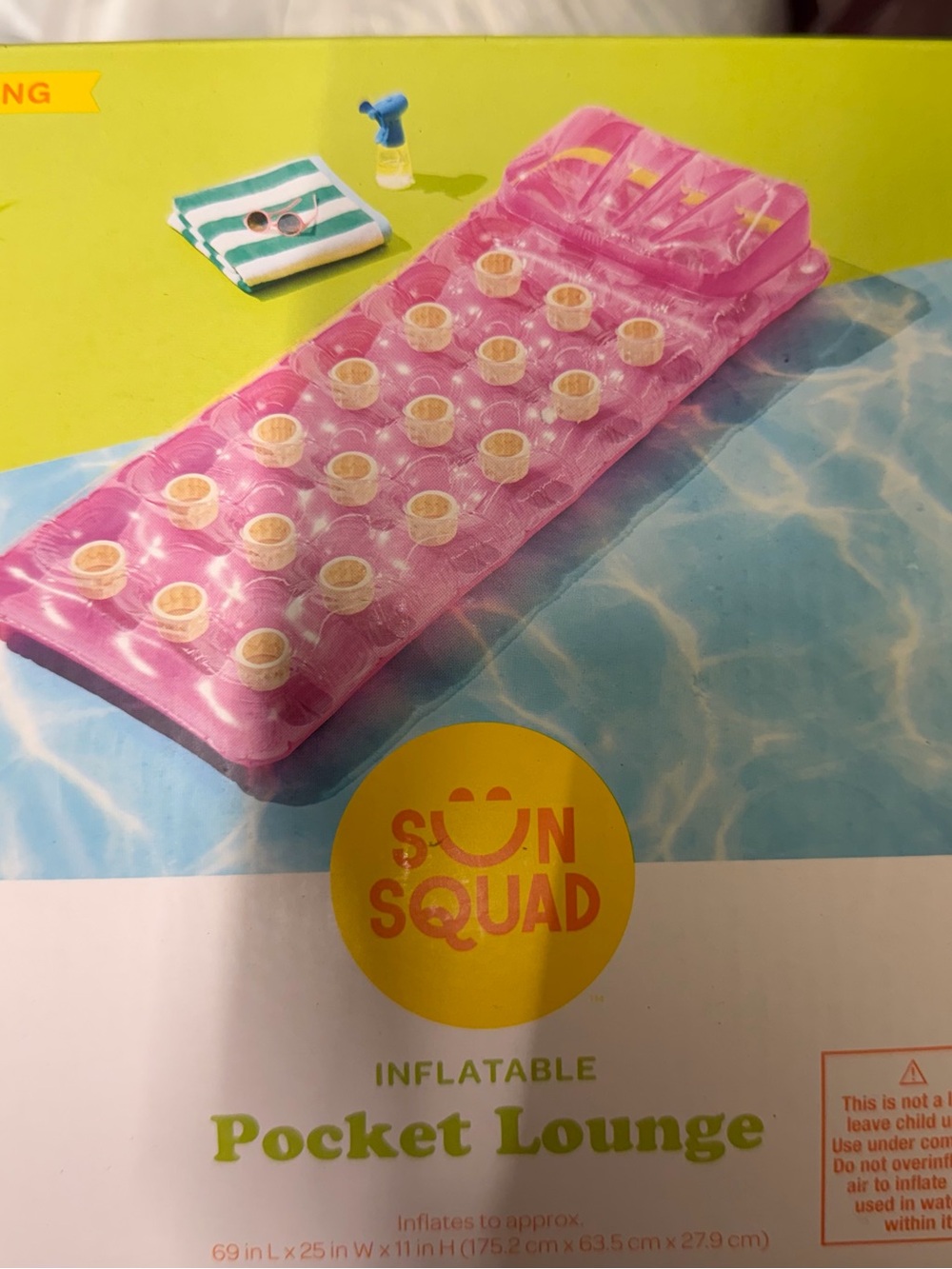 Pink Inflatable Pocket Lounge